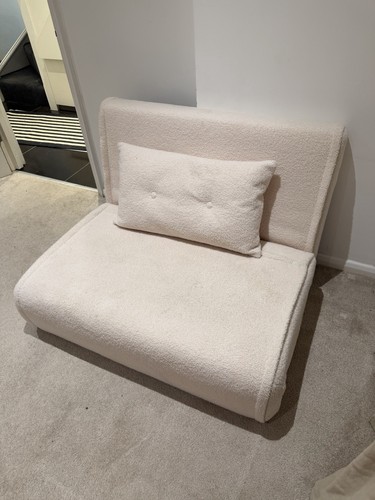 Cream boucle single sofa - cream, bed