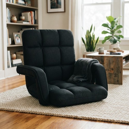 Black floor sofa bed with - floor,