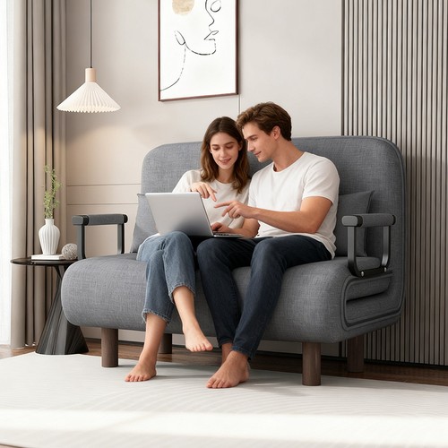 New double fabric sofa bed - new,