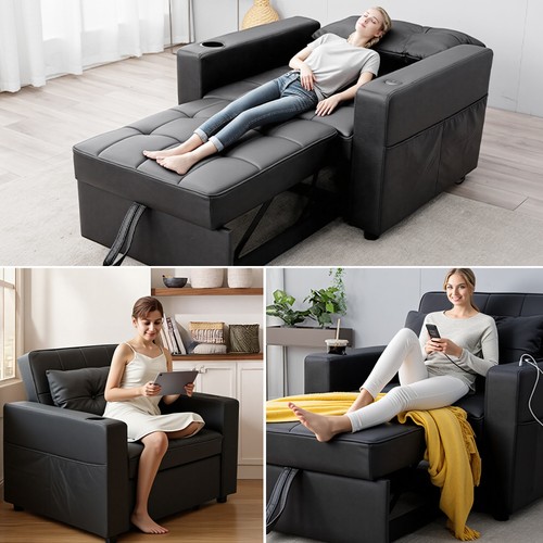 Chair sofa bed folding - 3-in-1,
