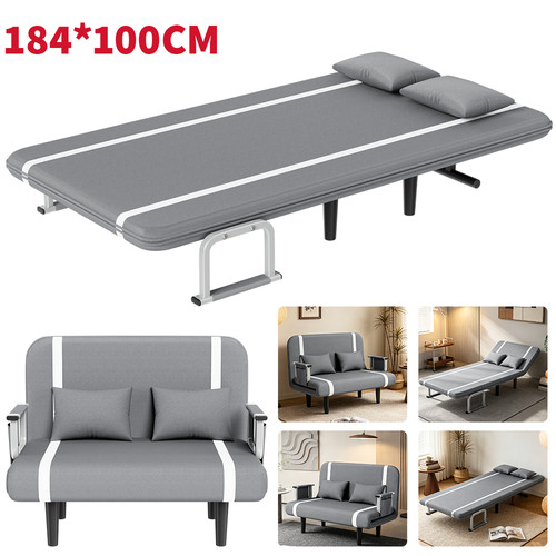 Double fabric sofa bed - sofa, sleeper