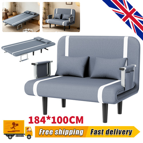 Double fabric sofa bed sleeper - fabric,