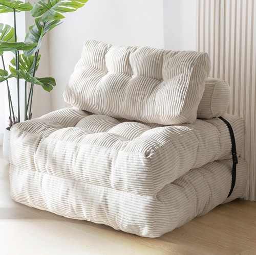 Folding sofa bed beige double - folding,